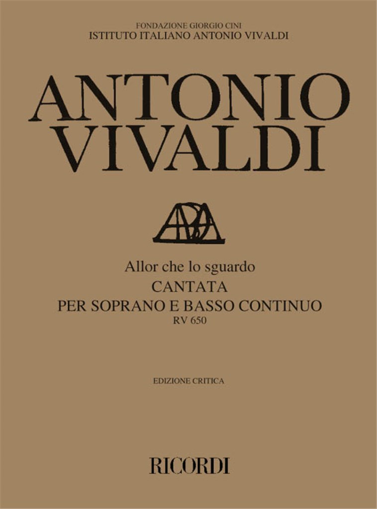Allor Che Lo Sguardo Rv 650